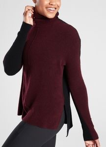 NWT Athleta Color block Transit Sweater Small